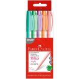 Bolígrafos Faber-Castell Trilux Style, Punta Media de 1.0 mm, Set de 5 Colores Pastel