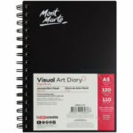 Cuaderno de Dibujo, Libreta, Diario de Arte Visual Mont Marte Signature con 120 Páginas de 110 g/m² Tamaño A5