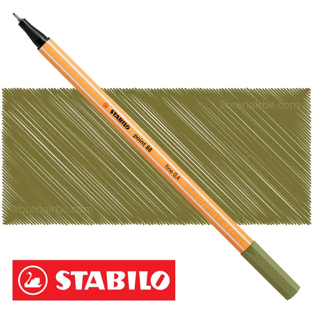 Micropunta 0.4 mm STABILO Point 88 - 37 - Verde Barro