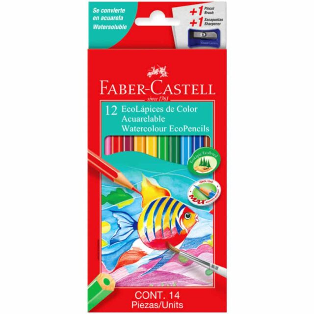 Set 12 EcoLápices de Color Acuarelable Faber-Castell