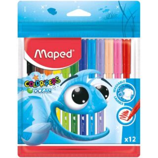 Set 12 Marcadores Lavables Maped Color'Peps Ocean