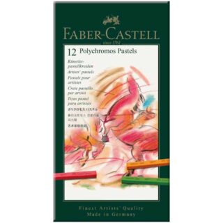 Set 12 Tizas Pastel para Artistas Faber-Castell POLYCHROMOS Frente