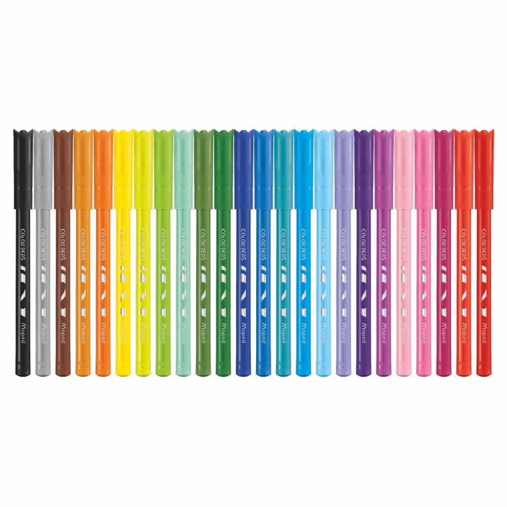 Marcadores de punta de fieltro Color Colorante Lápices 'Peps Lavable Maped Ocean 24 Paquete De Colores 