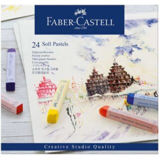 Set 24 Tizas Pastel Blandas Faber-Castell Creative Studio Frente
