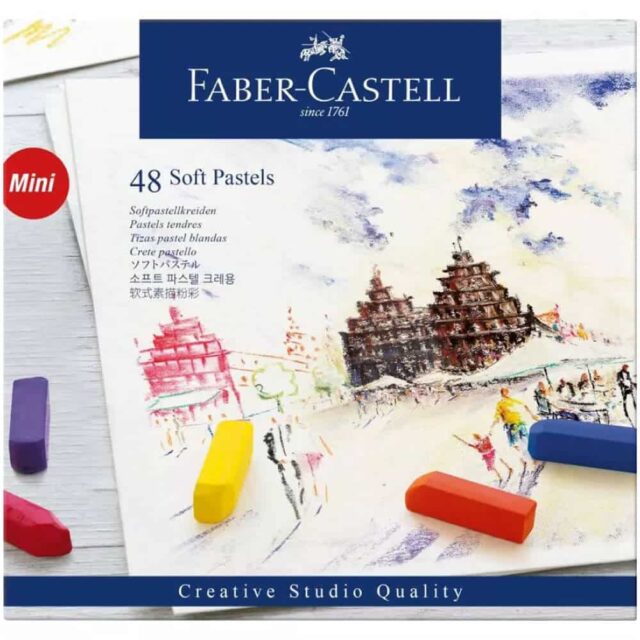 Set 48 Tizas Pastel Blandas Mini Faber-Castell Creative Studio Frente