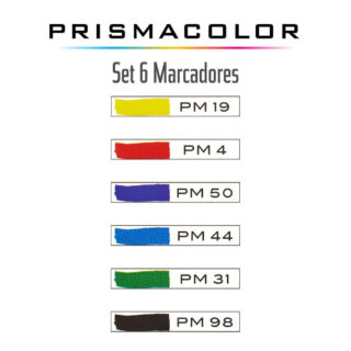 Set 6 Marcadores Artísticos Doble Punta Prismacolor Premier Swatch