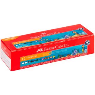 Set de 12 Témperas en Frascos de 15 ml Faber-Castell