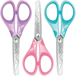Tijera Escolar de 13 cm, Punta Roma, Pequeña, Maped Essentials Soft Pastel
