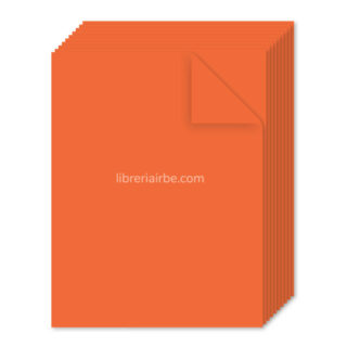 Pack 10 Hojas de Papel Bond Carta Naranja