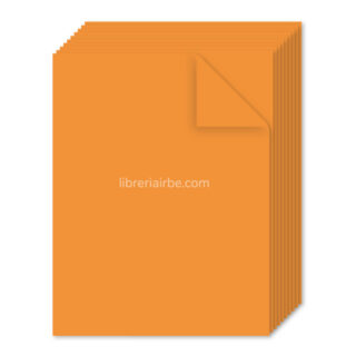 Pack 10 Hojas de Papel Bond Carta Naranja Neón