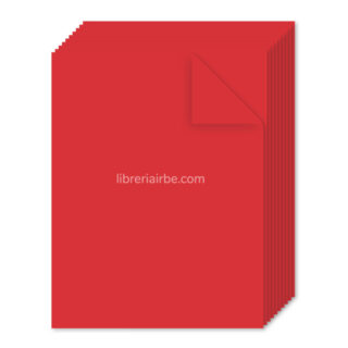 Pack 10 Hojas de Papel Bond Carta Rojo