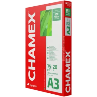 Papel Bond Blanco, Paquete de 500 Hojas de 75 g-m², CHAMEX, Tamaño A3