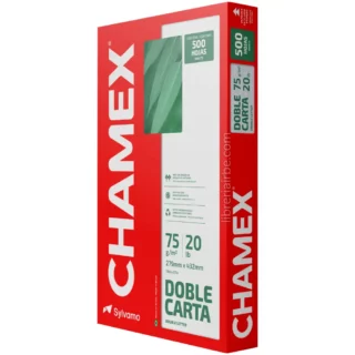 Papel Bond Blanco, Paquete de 500 Hojas de 75 g-m², CHAMEX, Tamaño Doble Carta