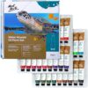 Pinturas al Óleo Mezclables con Agua, Mont Marte Premium, en Tubos de 18 ml, Caja de 36 Colores