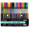 Set 48 Bolígrafos Gel (Metálicos, Pastel, Neon y Glitter) neon color