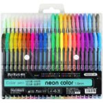 ZUIXUA neon color, Metálica, Fluorescente, Glitter, Pastel, Punta de 1.0 mm, Estuche de 48 Colores