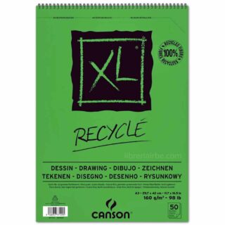 Bloc de Papel Reciclado para Dibujo CANSON XL® Recyclé con 50 Hojas de 160 g Tamaño A3