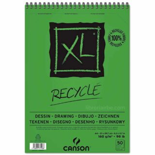 Bloc de Papel Reciclado para Dibujo CANSON XL® Recyclé con 50 Hojas de 160 g Tamaño A4