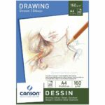 Bloc de Papel para Dibujo CANSON con 20 Hojas de 160 g/m² Tamaño A4