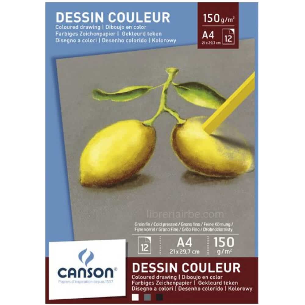 Bloc de Papel para Pasteles CANSON con 12 Hojas de 150 g Tamaño A4