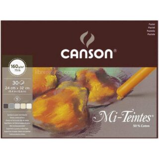 Bloc de Papel para Pasteles Tonos Tierra CANSON Mi-Teintes® con 30 Hojas de 160 g (24 x 32 cm)