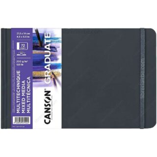 Cuaderno de Dibujo, para Multitécnicas CANSON GRADUATE, con 32 Hojas de 200 g-m², Tamaño A5