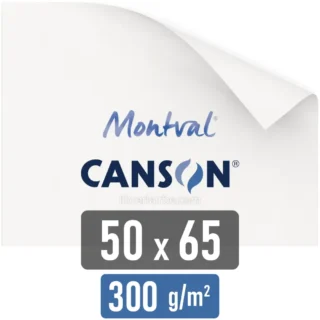 Papel para Pintar con Acuarelas, CANSON Montval®, Pliego de 50 x 65 cm, 300 g-m²