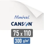 Papel para Pintar con Acuarelas, CANSON Montval®, Pliego de 75 x 110 cm, 300 g/m²