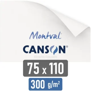 Papel para Pintar con Acuarelas, CANSON Montval®, Pliego de 75 x 110 cm, 300 g-m²