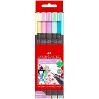 Set 5 Micropuntas Faber-Castell Grip Finepen Pastel Nuevo