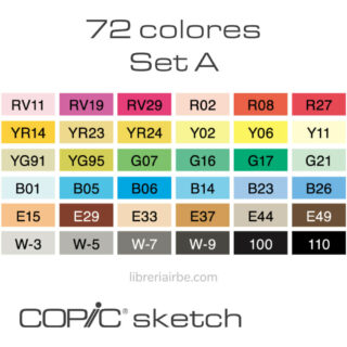Estuche Rígido con 72 Marcadores COPIC Sketch - Set A Swatch 2
