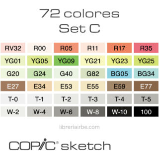 Estuche Rígido con 72 Marcadores COPIC Sketch - Set C Swatch 2