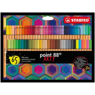 Micropuntas STABILO Point 88 Arty, Punta de 0.4 mm, Set de 65 Colores