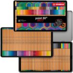 Micropuntas STABILO Point 88 Arty, Punta de 0.4 mm, con Estuche de Lata, Set de 65 Colores