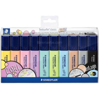 Set 10 Resaltadores STAEDTLER Textsurfer Classic - Pastel & Vintage
