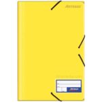 Folder con Liga Plástico Tamaño Oficio Artesco Amarillo