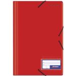 Folder con Liga Plástico Tamaño Oficio Artesco Rojo