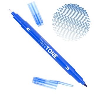 Rotulador Acuarelable Doble Punta Tombow Twintone - French Blue 45