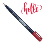 Rotulador Punta Pincel Tombow Fudenosuke Hard - Rojo 25