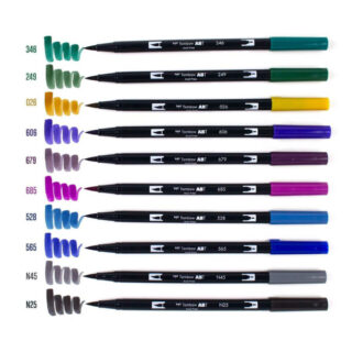 Set 10 Marcadores Tombow Dual Brush Pens – Paleta Bohemian Swatch