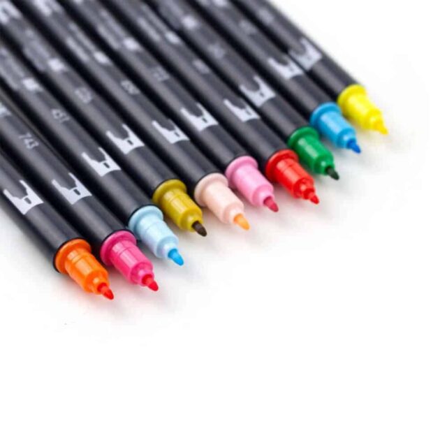 Set 10 Marcadores Tombow Dual Brush Pens – Paleta Celebration Puntas