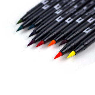Set 10 Marcadores Tombow Dual Brush Pens – Paleta Retro Pincel