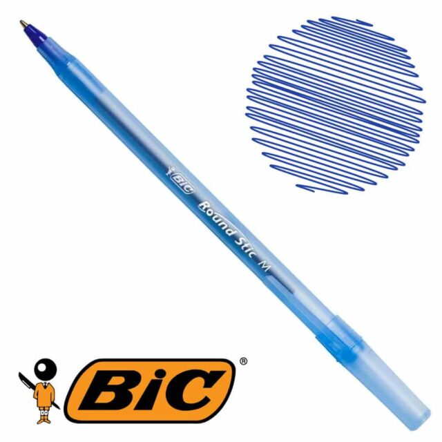 Bolígrafo BIC Round Stic Medium Azul