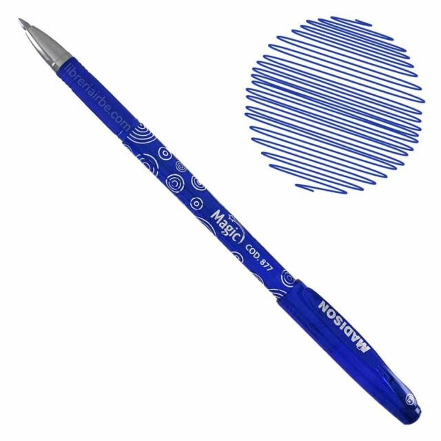 Bolígrafo Gel Borrable MADISON Magic Azul Nuevo
