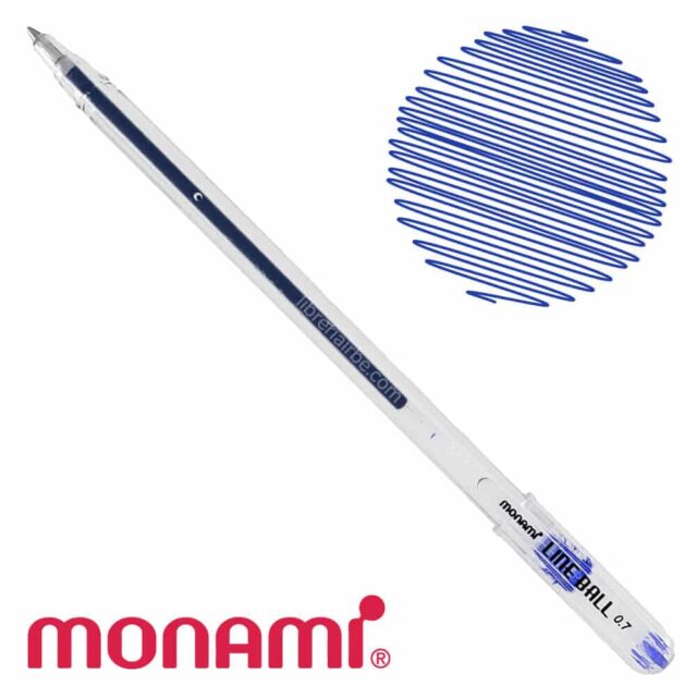 Bolígrafo Monami Line Ball 0.7 Azul
