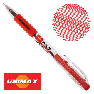 Bolígrafo Retráctil UNIMAX FAB 0.5 Rojo