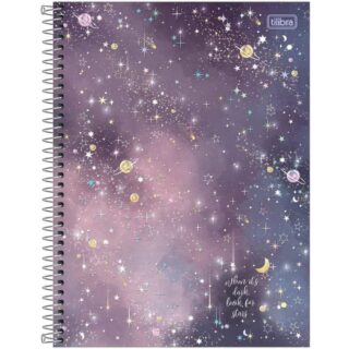 Cuaderno Anillado Carta Tilibra Magic con 80 Hojas Cuadriculadas -When it's dark, look for stars-
