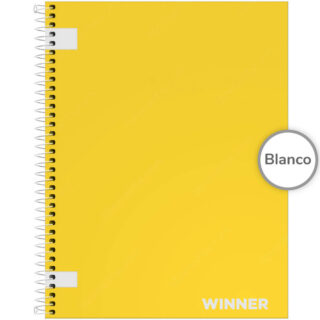 Cuaderno Anillado Carta WINNER con 100 Hojas sin Cuadriculado - Amarillo