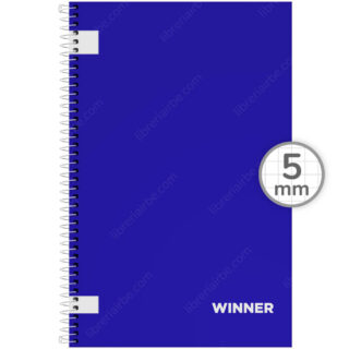 Cuaderno Anillado Oficio WINNER con 100 Hojas Cuadriculadas 5 mm - Azul