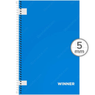 Cuaderno Anillado Oficio WINNER con 100 Hojas Cuadriculadas 5 mm - Celeste
